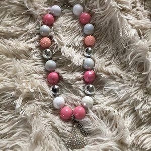 Beaded Necklace with Hershey Kiss Pendant